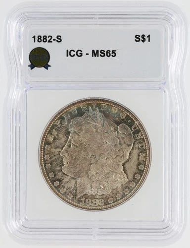 1882-S Morgan Silver Dollar ICG MS65 S$1 San Francisco Minted No Reserve