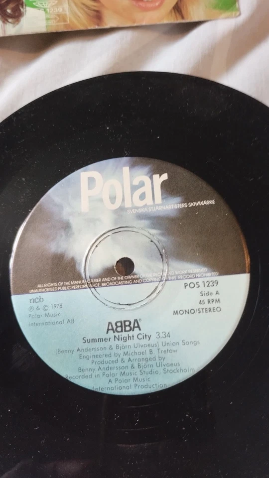 ABBA - SUMMER NIGHT CITY - MEDLEY - POLAR POS 1239 - PIC COVER - SWEDISH - NM - Image 2 of 4