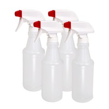 Pinnacle Mercantile Plastic Spray Bottles USA Made 4 16 Oz, 4 Pack, White