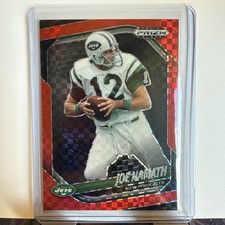 2025 Panini Prizm Black Joe Namath Red Power Prizm /75  New York Jets