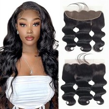 18" 13x4 HD Lace Frontal Closure 100 Brazilian Virgin Human Hair Body Wave