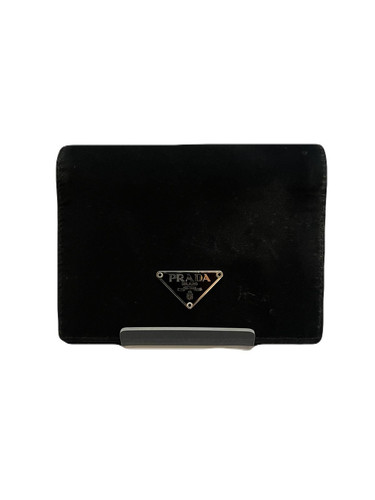PRADA Wallet Nylon Black USED E1016-14