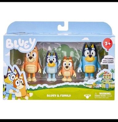 Bluey and Family Bingo Bandit and Chilli 4 Figuren Pack Gelenkfigur