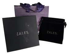 Zales 6” Gift Bag, 5” Box And 4” Velour Pouch