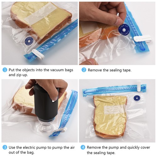 Electric Pump With Vacuum Storage Bags With USB Cable 5 Storage Bags AU - Picture 7 of 12