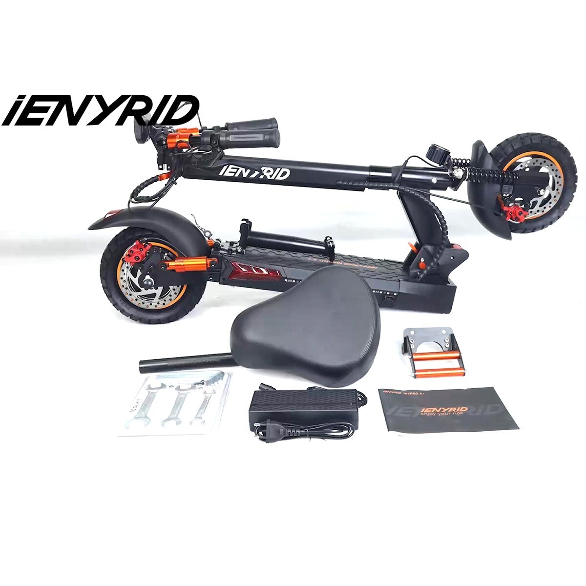IENYRID 800W Electric Scooter Seat 10" Off Road Tire Adult Fast 28 MPH-E-scooter