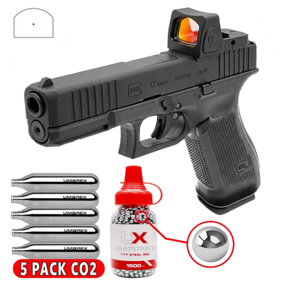 Umarex Glock 17 MOS .177 Cal Air Pistol Blowback + RMR, BBs & CO2