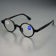 Lightweight Readers 1.0 to 4.0 Blue Light Blocking Retro Round Reading Glasses