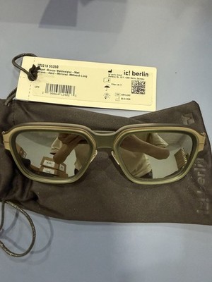 IC! BERLIN BOGART Bronze Sunglasses Gunmetal Authentic New *NO BOX* IC0219 5535G