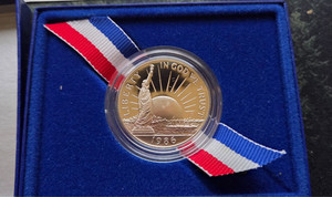 1986-S Statue of Liberty Commemorative Proof Half Dollar W/Box & COA