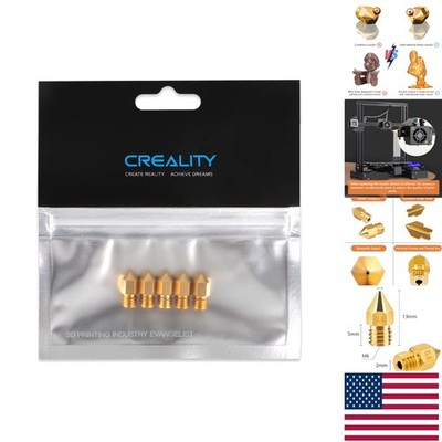 High-Quality 0.4mm Brass Nozzles - 5PCS for Ender 3 Series & CR-10 Compatibility