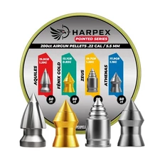 HARPEX Aquiles 200 Count / 4 Type 5.5mm .22 Caliber POINTED PELLETS SAMPLER