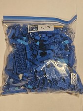 Blue Lego Bricks, Flats Misc Pieces 1lb 15 Oz