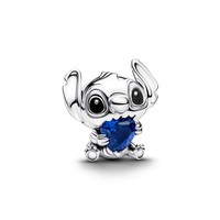 Pandora Silber Disney Stitch Blue Heart Charm 794731C01 NEU