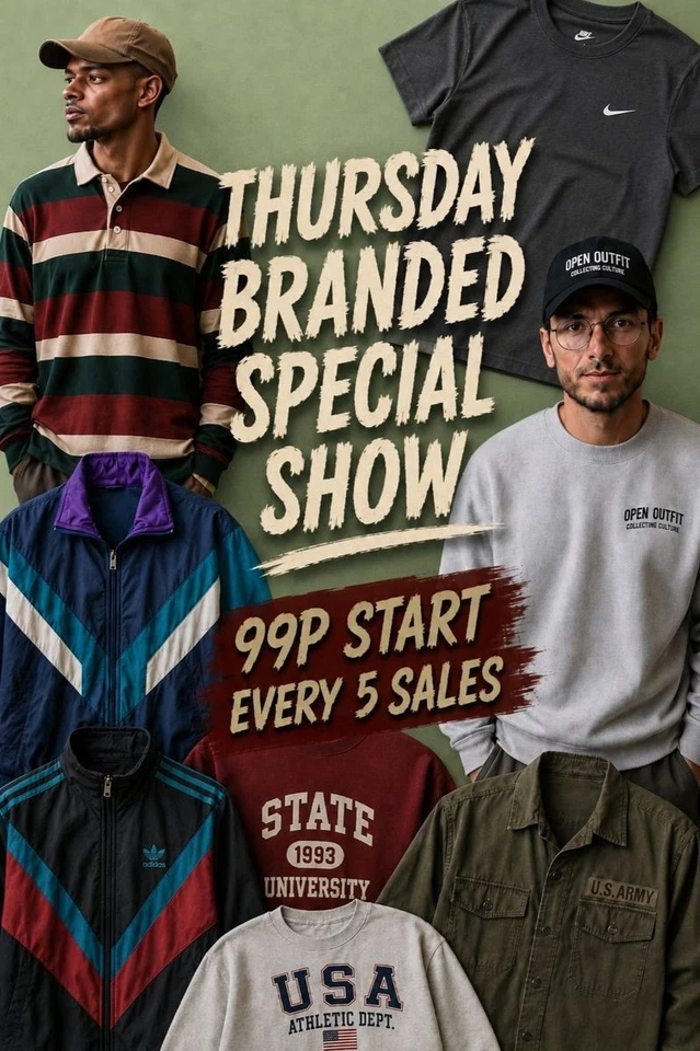 🤩99p Starts - MENS BRANDED JACKETS MIX- 10 SECOND TIMER🤩