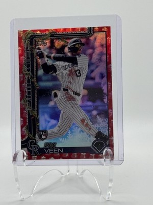 2025 Topps Holiday #H92 Zac Veen Stocking Stuffer Metallic Santa Bag