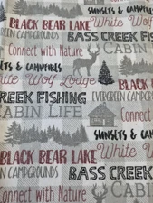 Cabin Life Flannel Fabric Remnant 42x10 Nature Lodge Joann Rustic Craft