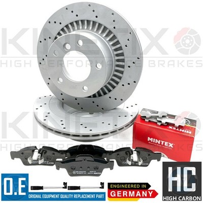 FÜR MERCEDES G55 G63 AMG HINTEN QUER GELOCHT PERFORMANCE BREMSSCHEIBEN BELÄGE 330mm