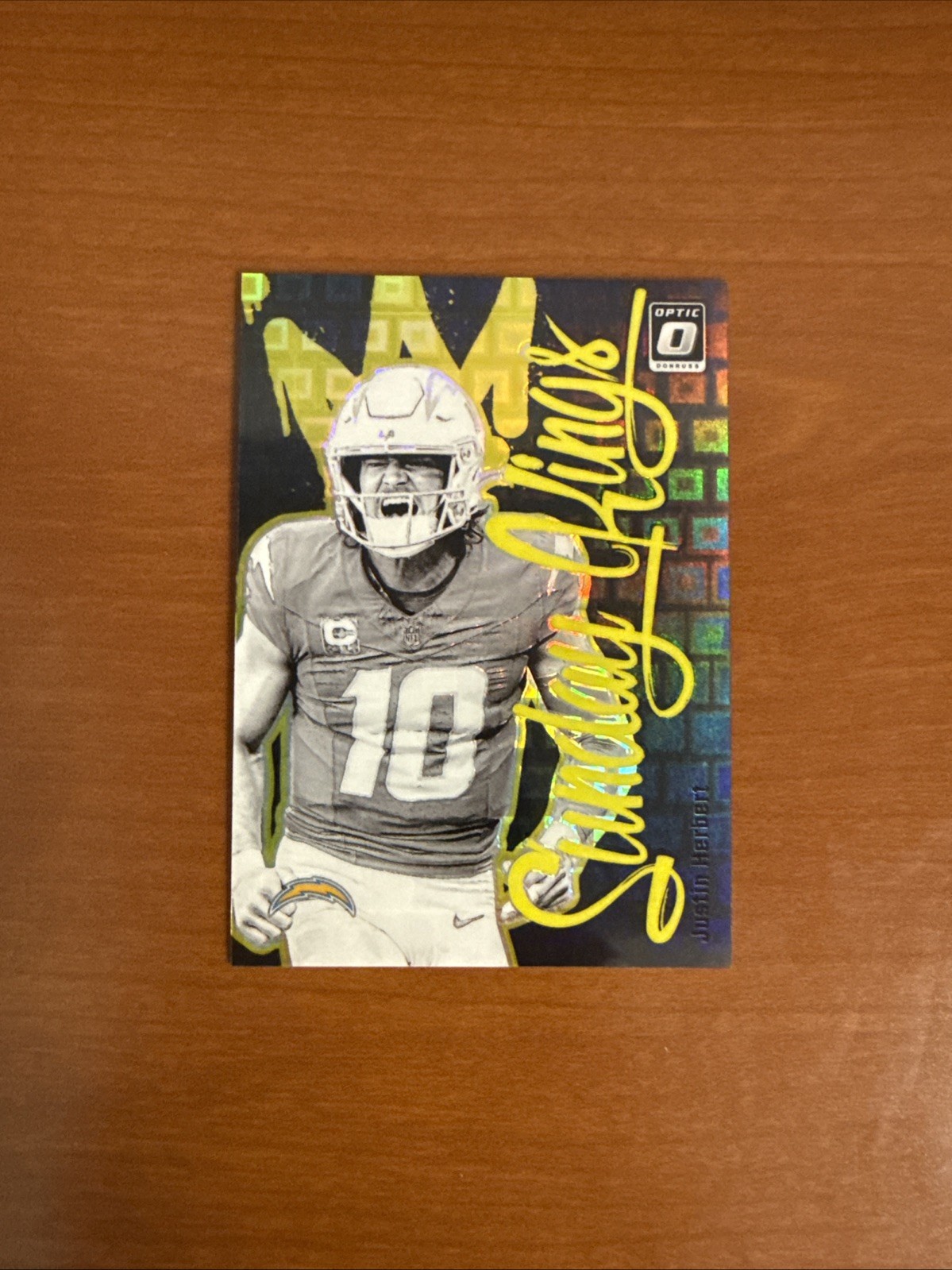 2024 Donruss Optic Justin Herbert Sunday Kings SSP Black Pandora /25