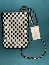 Universal Thread Crossbody Bag Black & White Checker
