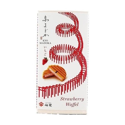 Wakou Kyo Madoka Ichigo Cookie Butter Waffle Strawberry Flavor 140g/5pcs草莓華夫餅