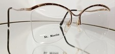 Vintage ST. MORITZ SPLENDID Eyeglasses GOLD/SILVER New Semirimless 57-16-135