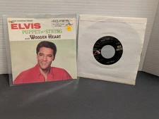 Elvis Presley Puppet On A String Wooden Heart 45 RPM  447-0650 (1965) VG++