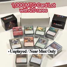 1000 MAGIC THE GATHERING MTG LOT with 20 RARES  e0