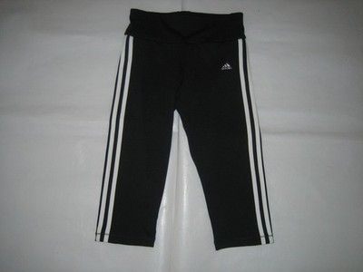 Adidas YG T F 3/4TIGHT schwarz-weiss-silber schwarz-weiss-silber