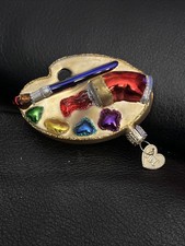 Old World Christmas Glass Blown Ornament, Artist's Palette Excellent Condition
