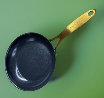 GreenPan 8  Pan Frying Hard Anodized Healthy Ceramic Nonstick Gold Handle