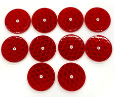 10x Red Class A 3-3/16" Round Reflector with Center Mounting Hole Trailer Truck