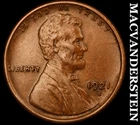 1921-S Lincoln Wheat Cent- - Semi Key- High Grade Luster No Reserve #J5900