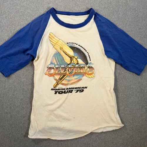 Beegees North American Tour Raglan Tee Shirt Cr 1970s vintage concert t-shirt, vintage, single stitch, B+ condition