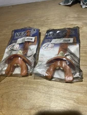 VETTEX Double Mouthguard with Strap and Lip Guard ADULT or YOUTH 2 Pack Orange