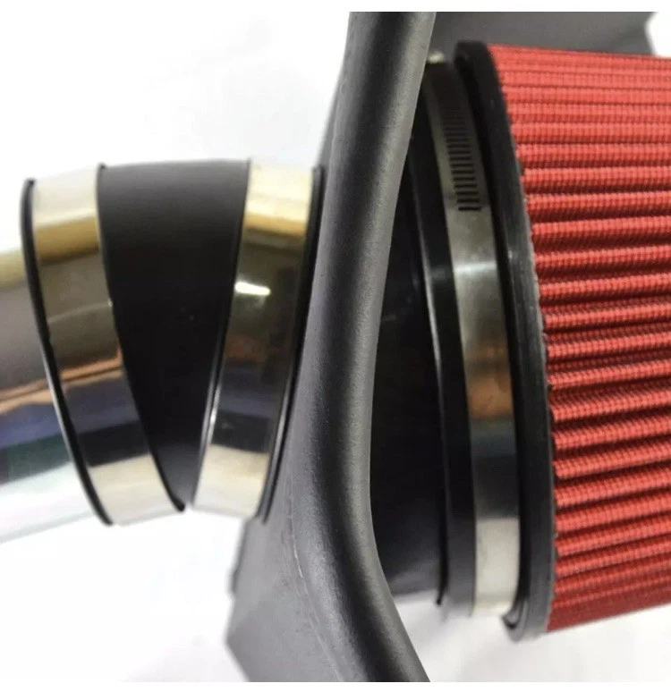 4" Diesel Heat Shield Cold Air Intake Red for 03-07 Dodge Ram 2500 3500 5.9L - Image 2 of 4