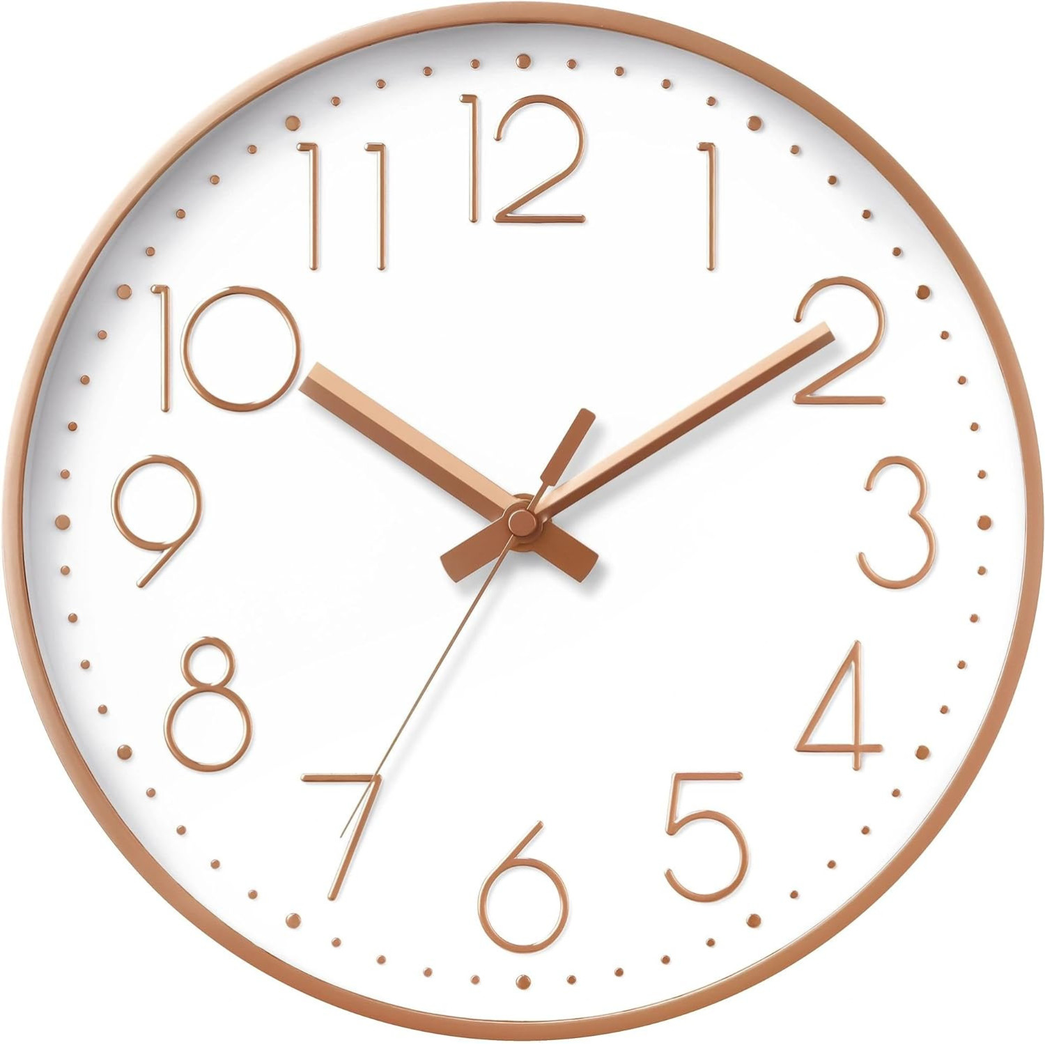 8 Inch Silent Non Ticking Modern 3D Wall Clocks Battery Operated Decorative Cl