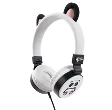 Planet Buddies Panda Furry Wired Headphones V2