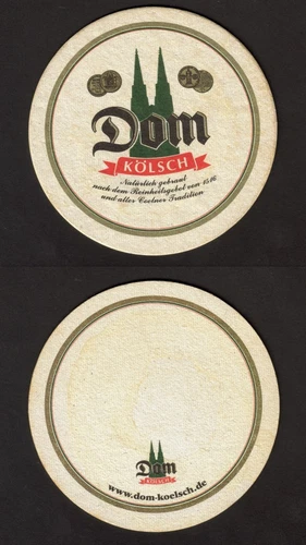 BD - beer mat coaster, brewery Dom Kölsch, Cologne/NRW #496#