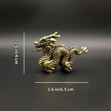 Mini Carino Drago Statua In Ottone Scultura Ornamenti Animale Miniatura