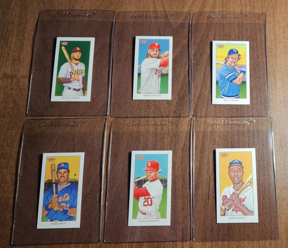 2020 Topps T206 206 Series 4 Complete Set (50) Sleeved Harper Cobb Alvarez Ryan - Image 2 of 4