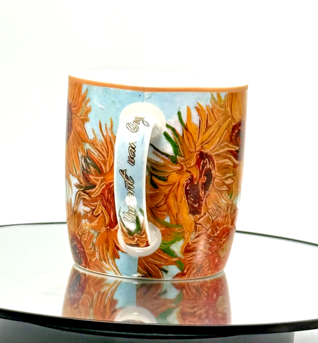 Porcelain Mug Collectible Van Gogh Sunflowers Metal Tin Boxed Carmani Gift - Picture 4 of 17