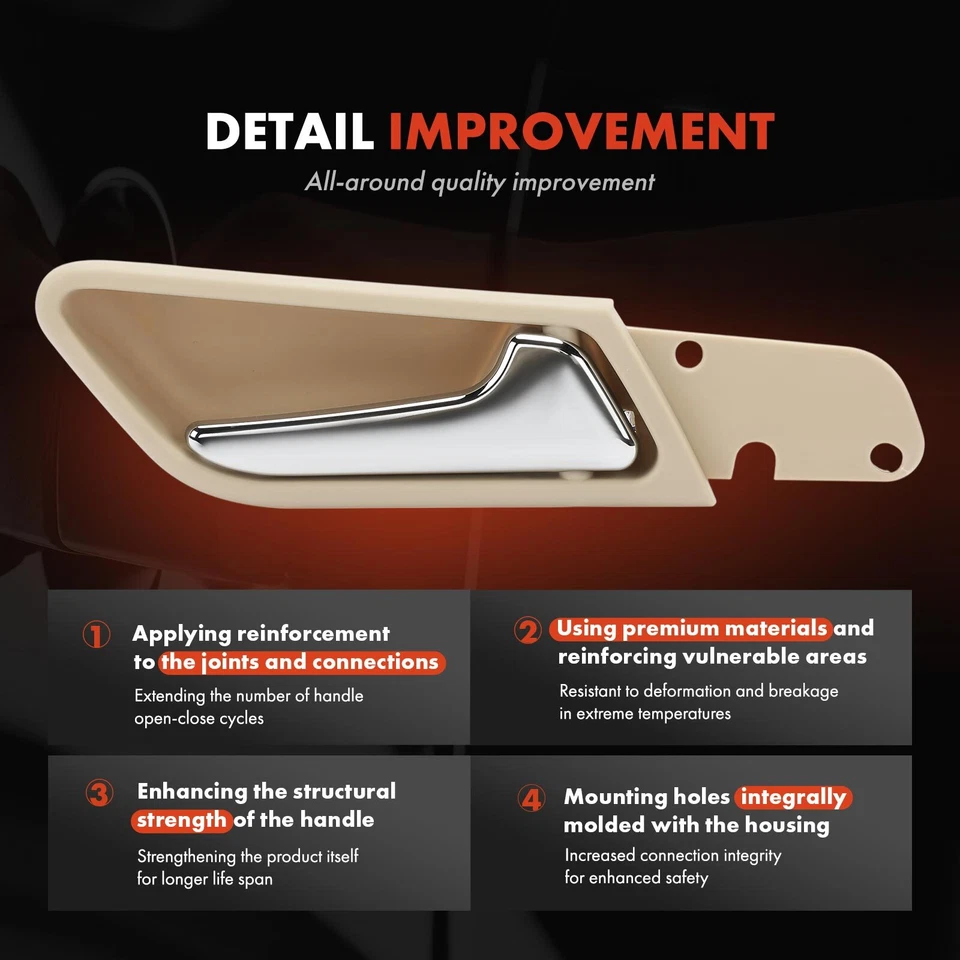 Manija de puerta interior de plástico delantera derecha para Mercedes-Benz A190 A220 B180 B250 Foto 4 de 4