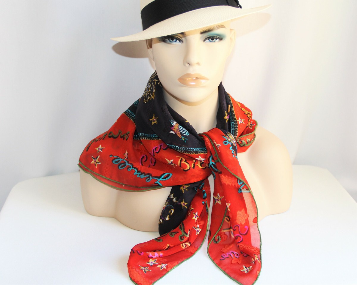 Vintage Rare Fendi 100% Silk Zodiac Square Scarf | eBay
