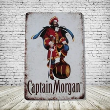 Captain Morgan Vintage Style Tin Metal Bar Sign Poster Man Cave Collectible New