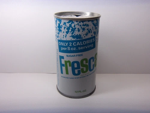 SUGAR FREE FRESCA   VINTAGE   12oz STEEL CAN  ZANESVILLE, OHIO COCA COLA