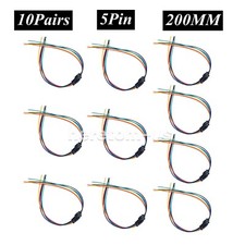 10Pairs JST 5-Pin SM Plug Male and Female Connctor Adapter Cable 200mm Wire