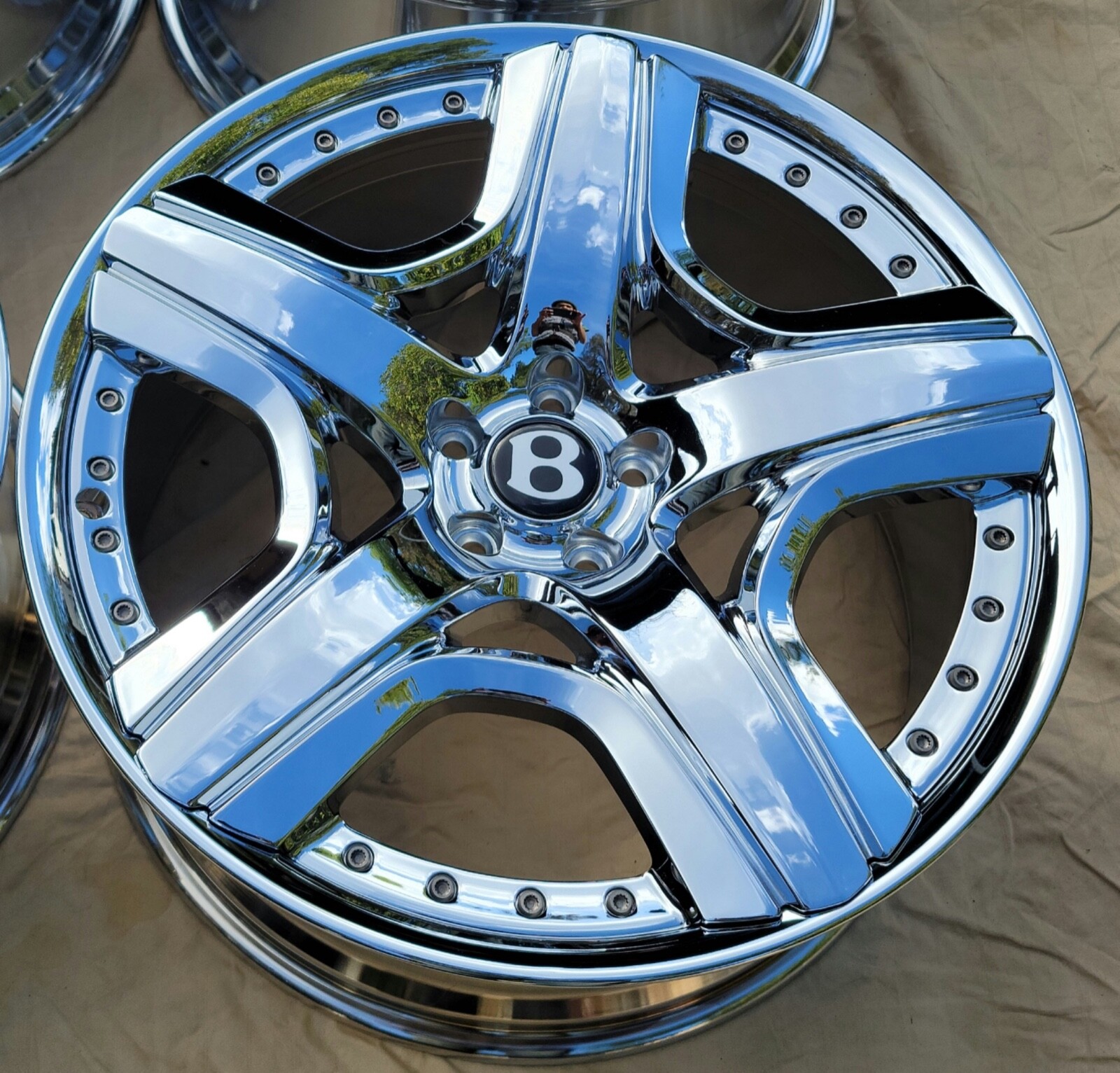 21 NEWLY CHROME BENTLEY MULLINER OEM FACTORY WHEELS RIMS FLYING SPUR CONTINENTAL