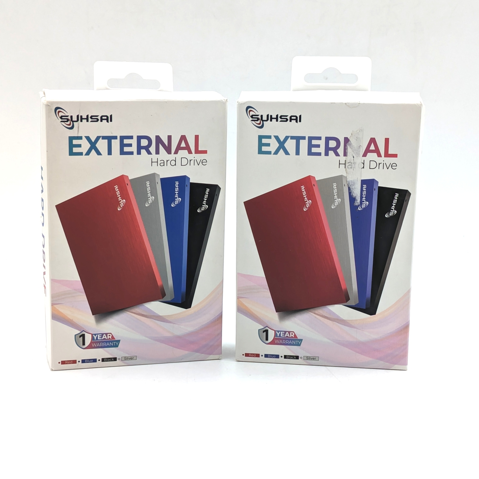 SUSHSAI External Hard Drive U25 100GB Aluminum USB 2.0 in Black Lot of 2-image