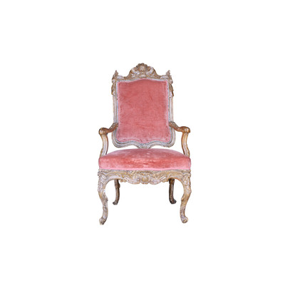 19th Century Louis XIV Giltwood Armchair